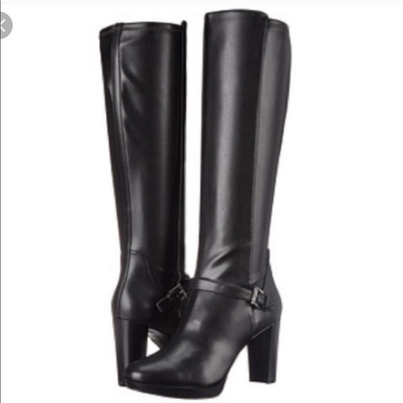 Nine West Shoes - Nine West Kacie Knee High Black Leather Boots